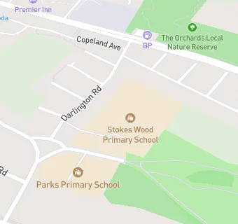 map for Stokes Wood Primary School