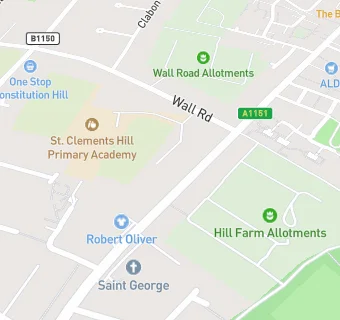 map for St Clements Hill Primary