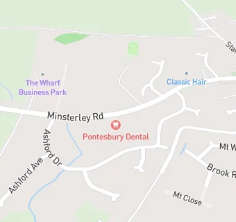 map for Pontesbury Dental Practice