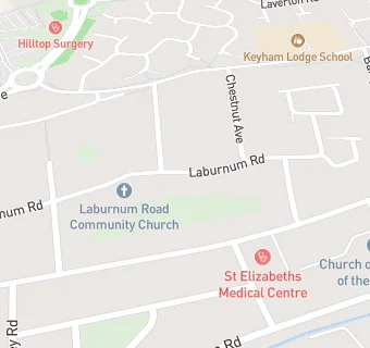 map for Laburnum Road Community Church