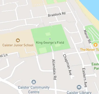 map for Caister Bowls Club