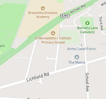 map for St Bernadette's Catholic Primary Sch