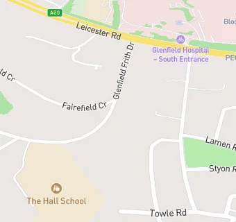 map for The Hall Primary School