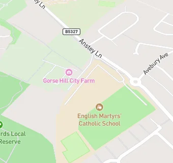 map for English Martyrs' Catholic School, A Voluntary Academy