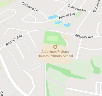 map for Alderman Richard Hallam Primary School