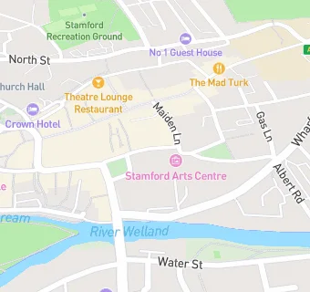 map for Stamford Arts Centre (The Cellar Bar, The Gallery Bar & Kiosk)