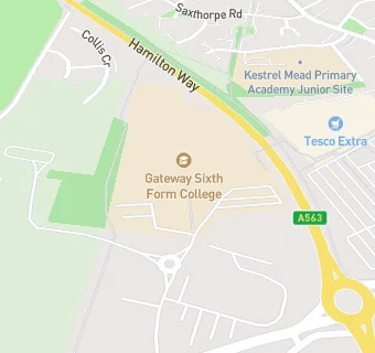 map for Gateway Sixth Form College