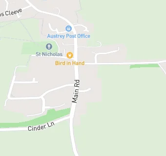 map for Austrey Village Hall