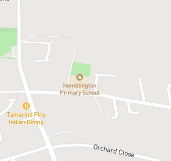 map for Hemblington Primary School