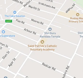 map for Saint Patrick's Catholic Voluntary Academy