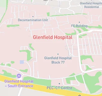 map for Glenfield Patient Services