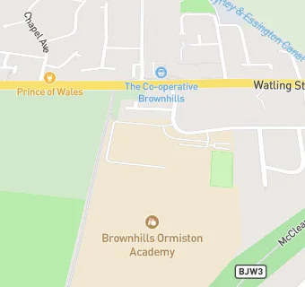 map for Brownhills School