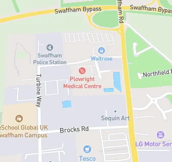 map for Plowright Medical Centre