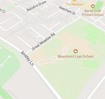 map for Beaumont Leys School