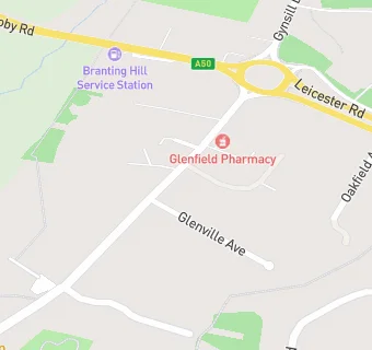 map for Glenfield Pharmacy