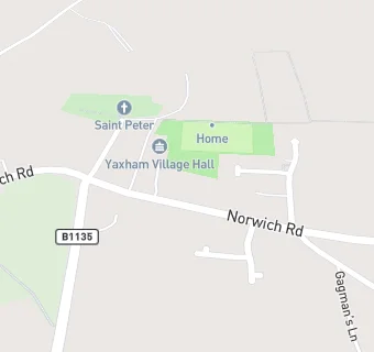 map for Yaxham Village Hall