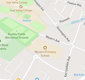 map for Wyvern Primary School