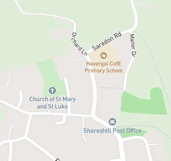 map for Havergal CofE (C) Primary School