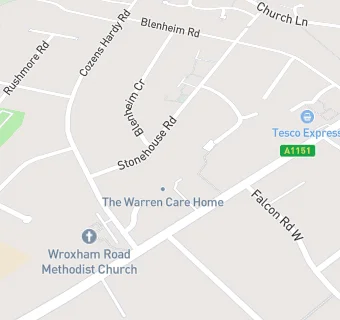 map for The Warren Residential Home