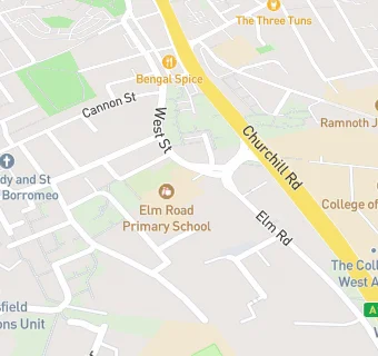 map for Elm Road Primary School