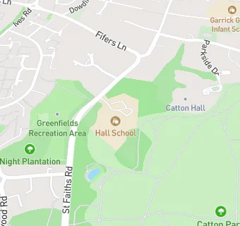 map for Hall School