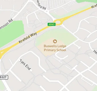 map for Buswells Lodge Primary School