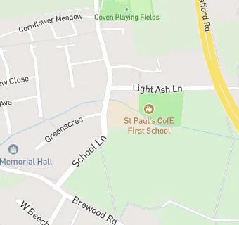 map for St Paul's CofE First School