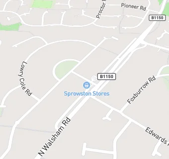 map for Sprowston Stores Nisa Local