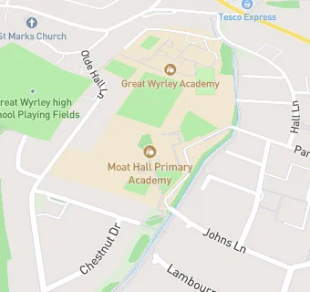 map for Moat Hall Primary School