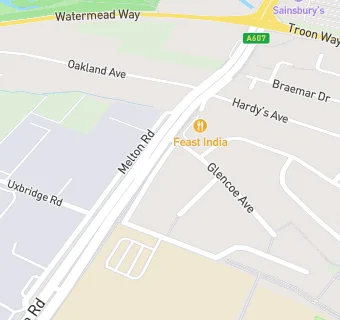 map for Rushey Mead Academy