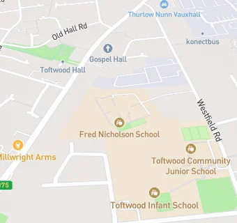 map for Fred Nicholson School