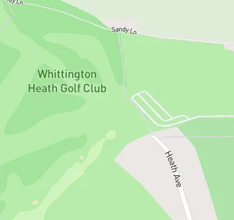 map for Whittington Heath Golf Club