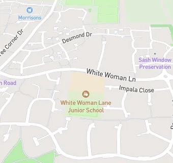 map for White Woman Lane Junior School