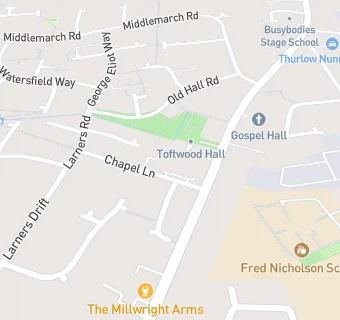 map for Toftwood Methodist Church