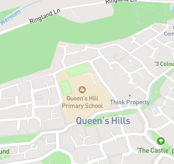 map for Queen's Hill Primary School