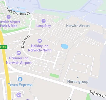 map for Busy Bees At Norwich Airport