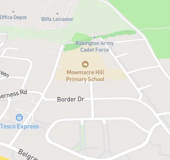 map for Mowmacre Hill Primary School