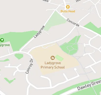 map for Ladygrove Primary School