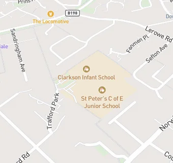 map for St Peter's CofE Aided Junior School