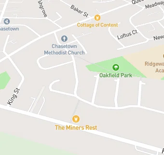 map for Chasetown Methodist Church