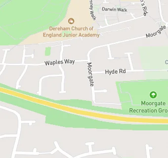 map for Dereham Rugby Club