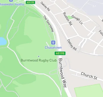 map for Burntwood Rugby Club Inc North Shore Cafe