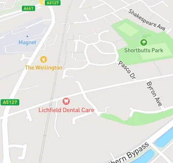 map for Lichfield Dental Care