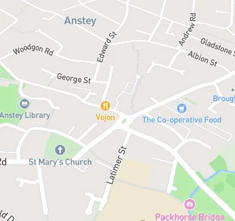 map for The Anstey Surgery