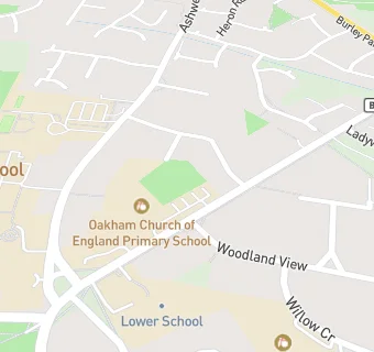 map for Oakham CofE Primary School