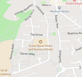 map for Grove House Infant and Nursery School