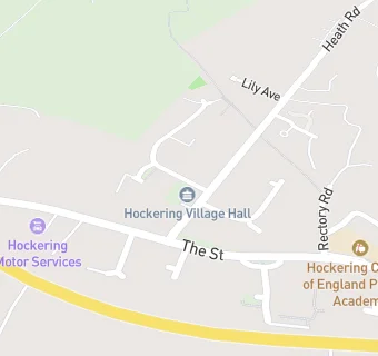 map for Hockering Village Hall