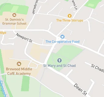 map for St Mary & St Chad CE First School