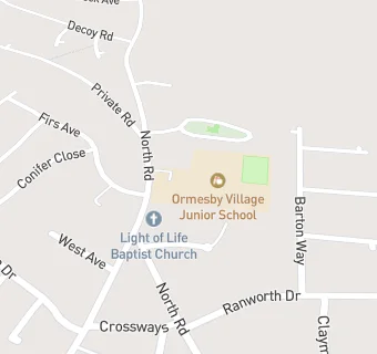 map for Ormesby Village Junior School