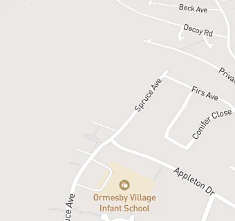 map for Ormesby Village Infant School